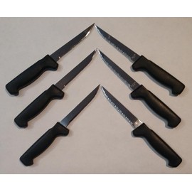 Serrated Diamond Style Cutting Edge Steak Knife Set of 6