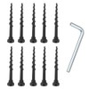 Set of 10 Ground Screws with Wrench – Compatible with