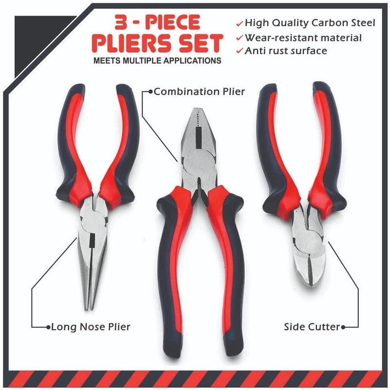 True Face Pliers Set 3 Pcs Side Cutter Sets Long