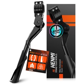 HENMI Bicycle Stand 24-29 Inch Pro Max, Height-Adjustable Bicycle Stand, Magnesium Alloy Structure, Non-Slip Side Stand, Lightweight Bicycle Stand for Mountain Bike, Trekking Bike, City Bike