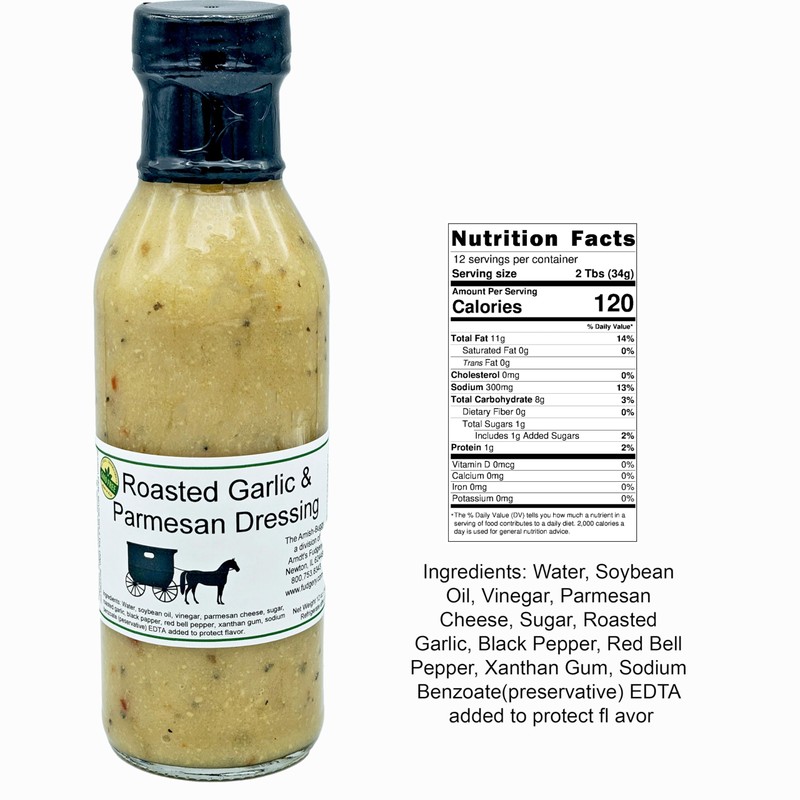 The Amish-Buggy Amish Made Dressings (3 Jars) (Roasted Garlic &