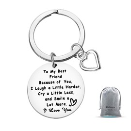 Best Friend Keychain Friendship Gifts for Women Thank You Gifts to Best Friend Christmas Birthday Gifts for Best Friend Thanksgiving Gifts Mothers Day Gifts for Friends