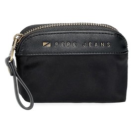 Pepe Jeans Morgan Casual Backpacks Travel Bags Beige and Black Faux Leather for Women by Joumma Bags, black, round purse