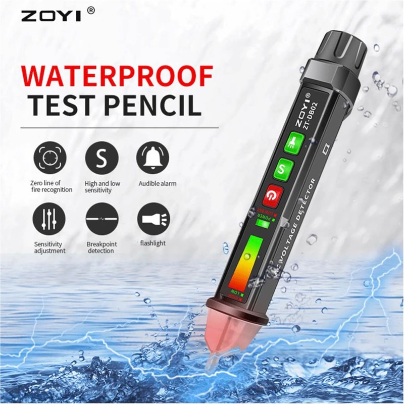 ZOYI AC Voltage Tester Pen, 12V- 48V/1000V Dual Range Non