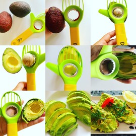 SimSim 3 in 1 Professional Quality Avocado Peeler Slicing Coring Safe Kitchen Tool
