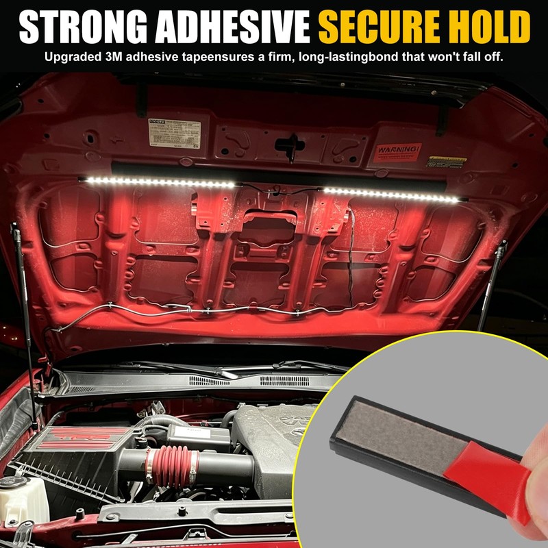 Fervorbeam 2pcs Under Hood Light Strip Kit White 42LEDs Waterproof