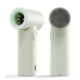 LEMOISTAR Portable Handheld Fan, 5 Speeds, 3000mAh Battery Rechargeable Fan with Power Display, Small Pocket Design, Lightweight Personal Cooling for Travel Camping Women Men Outdoor-Green