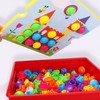 JurciCat Child Mosaic Plug-In Game with 46 Large Beads and