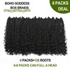 CFMY 8 Packs Crochet Braids Hair Curly 18 Inch Goddess