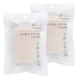 Only Jeju dry square konjac sponge, 2 pieces / 온리제주 건조형 사각 곤약스펀지, 2개