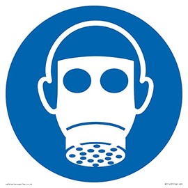 Mandatory: Wear respiratory protection Sign - 200x200mm - S20