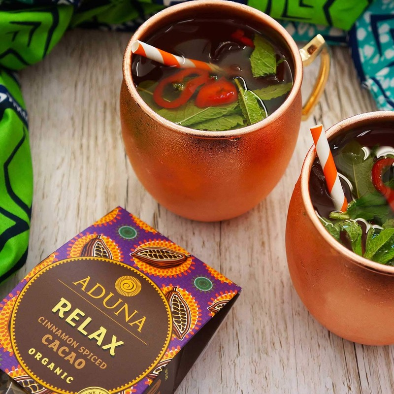 Aduna Relax African Super-Tea with Organic Cinnamon Spiced Cacao -