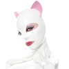 Fashionable White Latex Cat Ears Hooded Mask, Natural Rubber Latex