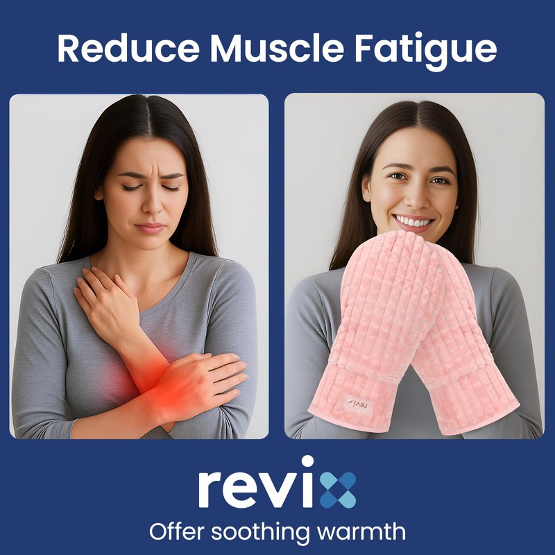 REVIX Microwavable Heating Mittens for Hands and Fingers, Heated Mittens