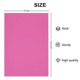 Sonjade Scrapbook Supplies Colored Cardstock Poster Board Crafts Construction Paper, 10 Sheets, 10 x 14.5 Inch, Peach Red