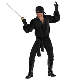 Morph Masked Vigilante Costume Men El Legend Hero Outfit with Black Hat and Mask for Adults M
