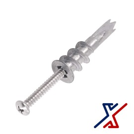 Anchor 1/2" x 1-1/5" Zinc Alloy Metal Drywall Anchor by X1 Tools (6 to 120 Anchors) - 48 Drywall Anchors