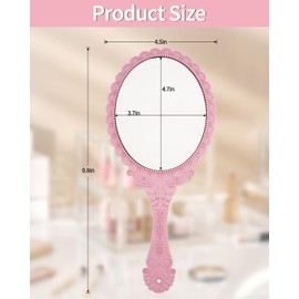XPXKJ Hand Mirror Vintage Handheld Mirror with Handle Vanity Makeup Mirror Travel Mirrors