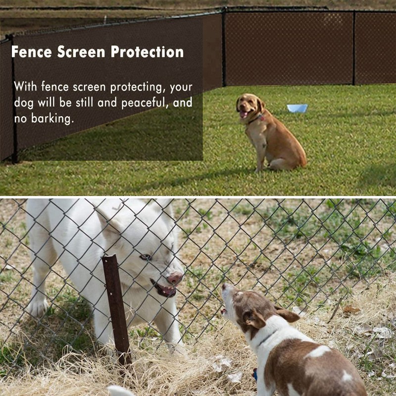 UPGRADE Privacy Fence Screen 90% Visual Blockage 6'x6' Brown Outdoor