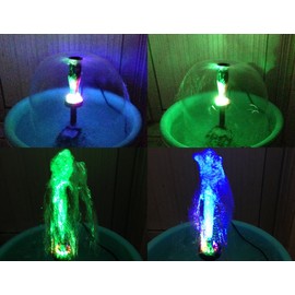 COODIA 15W 200GPH (750L/H)Submersible Pump Fountain with 12 RGB Color led Light Flow Adjustable, for Aquarium Pond Fountain Fish Tank Water Hydroponic