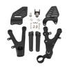 TCT-MOTORPARTS FBlack Front Driver Foot Pegs Footrest Bracket Fit For