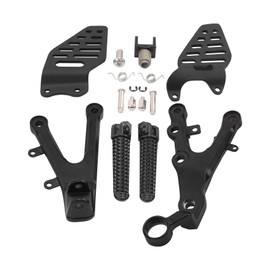 TCT-MOTORPARTS FBlack Front Driver Foot Pegs Footrest Bracket Fit For Yamaha YZF R6 2006-2025
