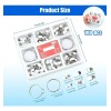 100 Piezas Banda Matriz Dental Contorneadas 2 Anillos Kit