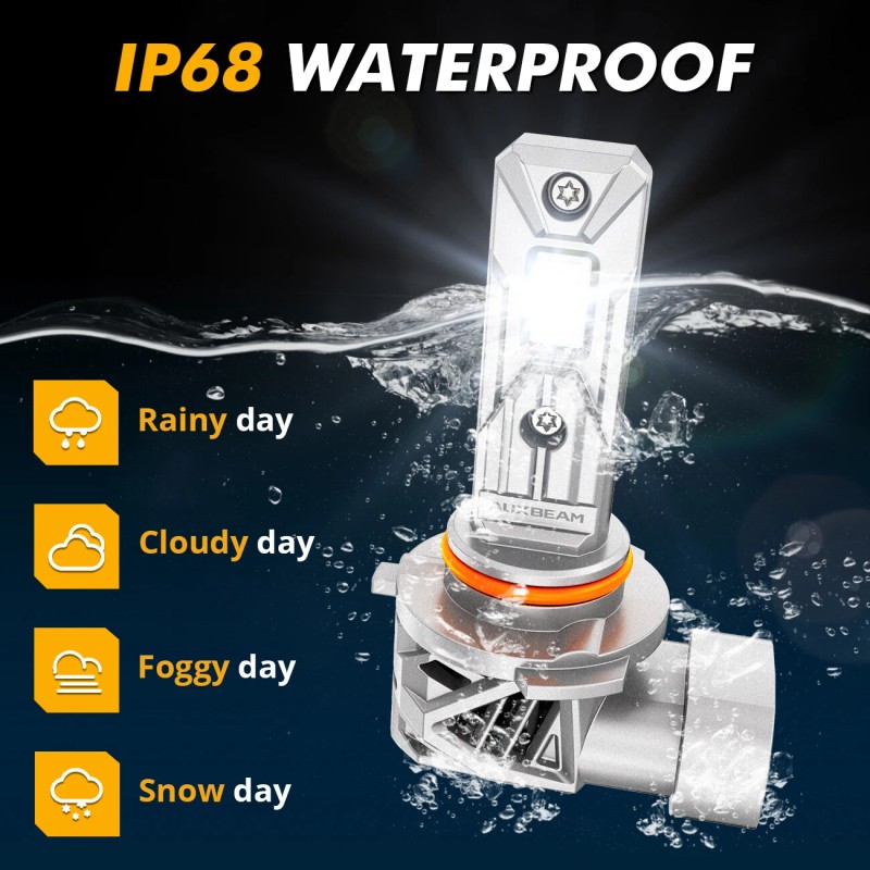 AUXBEAM 9005 HB3 25000LM LED Headlight Bulbs High/Low Beam Kit