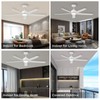 ocioc Ceiling Fans with Lights, 52 inch White Ceiling Fan