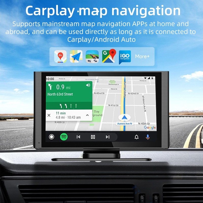 slrongpwolr Wireless Apple Car Play Screen, Android Auto Screen for