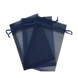 200 Pcs Navy 4x6 Sheer Drawstring Organza Bags Jewelry Pouches Wedding Party Favor Gift Bags Gift Bags Candy Bags [Kyezi Design and Craft]