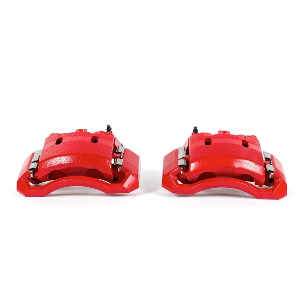 Power Stop Front S4890 Pair of High-Temp Red Powder Coated Calipers