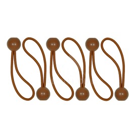 Alion Home© Canopy Ball Bungee Cords, 6 inch, 6 Pack, Brown (2)