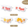MineSign Set of 3 Stackable Refrigerator Organizer Bins Pull-Out Drawers