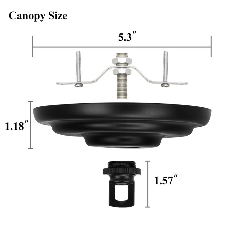 SHENGQINGTOP Heavy Duty Light Fixture Canopy Kit 5.3 Inches Diameter