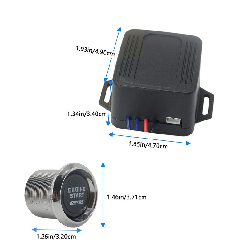MACHSWON 12V Car One-Button Start Switch Kit, Keyless Engine Ignition