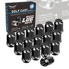 Orle Oko Golf Cart Black Lug Nuts for Yamaha/GEM, Metric