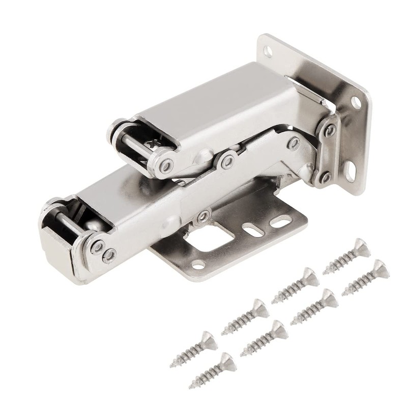 HOJLKLD 2 Pack 170 Degree Hinges, Frameless Cabinet Door Hinges,