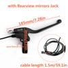 L-faster Wuxing 115PDD Brake Lever Grip with Rearview Mirrors Jack