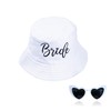 SANDOO Bride Bucket Hat with 1 Pair Sunglasses - Bride
