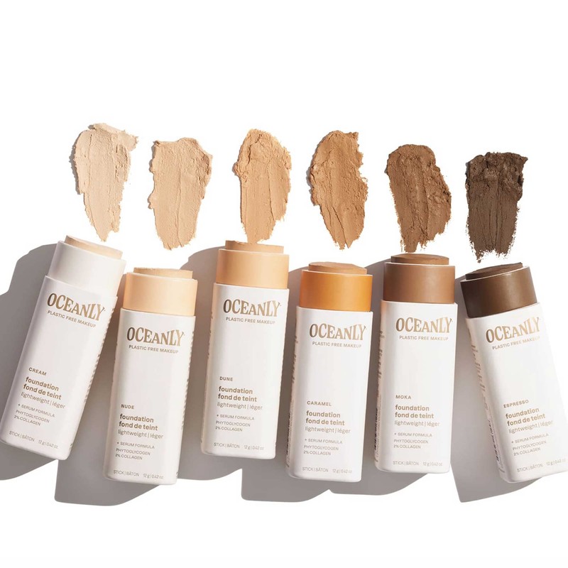 ATTITUDE Oceanly Plastic-Free Light Coverage Foundation Stick, Titanium Dioxide-Free, EWG