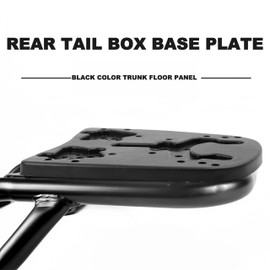 Universal Motorcycle Rear Tail Box Base Plate inPlastic Material Adapter for Motorcycle Rear Luggage Rack Trunk,Black Color Trunk Floor Panel