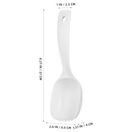 Kichvoe Rice Paddle Rice Spoon 2pcs Soup Ladle Plastic Serving Spoon Kitchen Rice Scooper Rice Spatula Soup Scoop Food Spoon for Home Restaurant