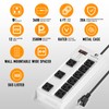 Magnetic Heavy Duty 20A Power Strip with Surge Protector, 9-Outlet