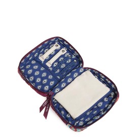 Vera Bradley Women's Cotton Zip-around Jewelry Organizer Case, Paisley Jamboree - Recycled Cotton, One Size