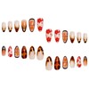 Tortoiseshell Leopard French Tip Press on Nails Medium Almond Fake