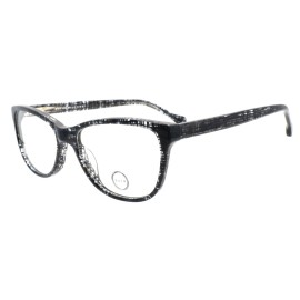 Aura Eyewear Tulip BLK Women's Eyeglasses Frames 53-16-140 Black