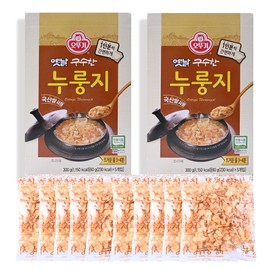 Otto-gi Korean Scorched Rice Chip Nurungji 누룽지 - Healthy Snack 2 Pack, 5 Individually Wrapped Pouches - Traditional Crispy Treats, Nutty Flavor Treat - Easy to Prepare, Portable Morning Meal