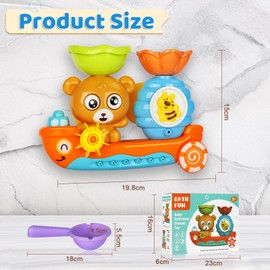 AUTOWNLUX Bath Toy from 1 2 3 4 Years, Bath Toy Baby from 6-18 Months, Bath Toy, Water Toy Bath for Baby, Children