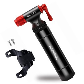 Velo-tool™ CO2 Inflator Bike Pump – Premium Quick & Lightweight With Storage Cylinder to hold 16g Co2 Canister threaded & Bike Bracket - Presta & Schrader Valve Compatible – Mountain, Road & BMX Bikes